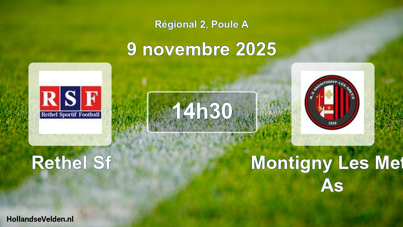 Scheduled Match: Rethel Sf - Montigny Les Metz As (9 November 2025)