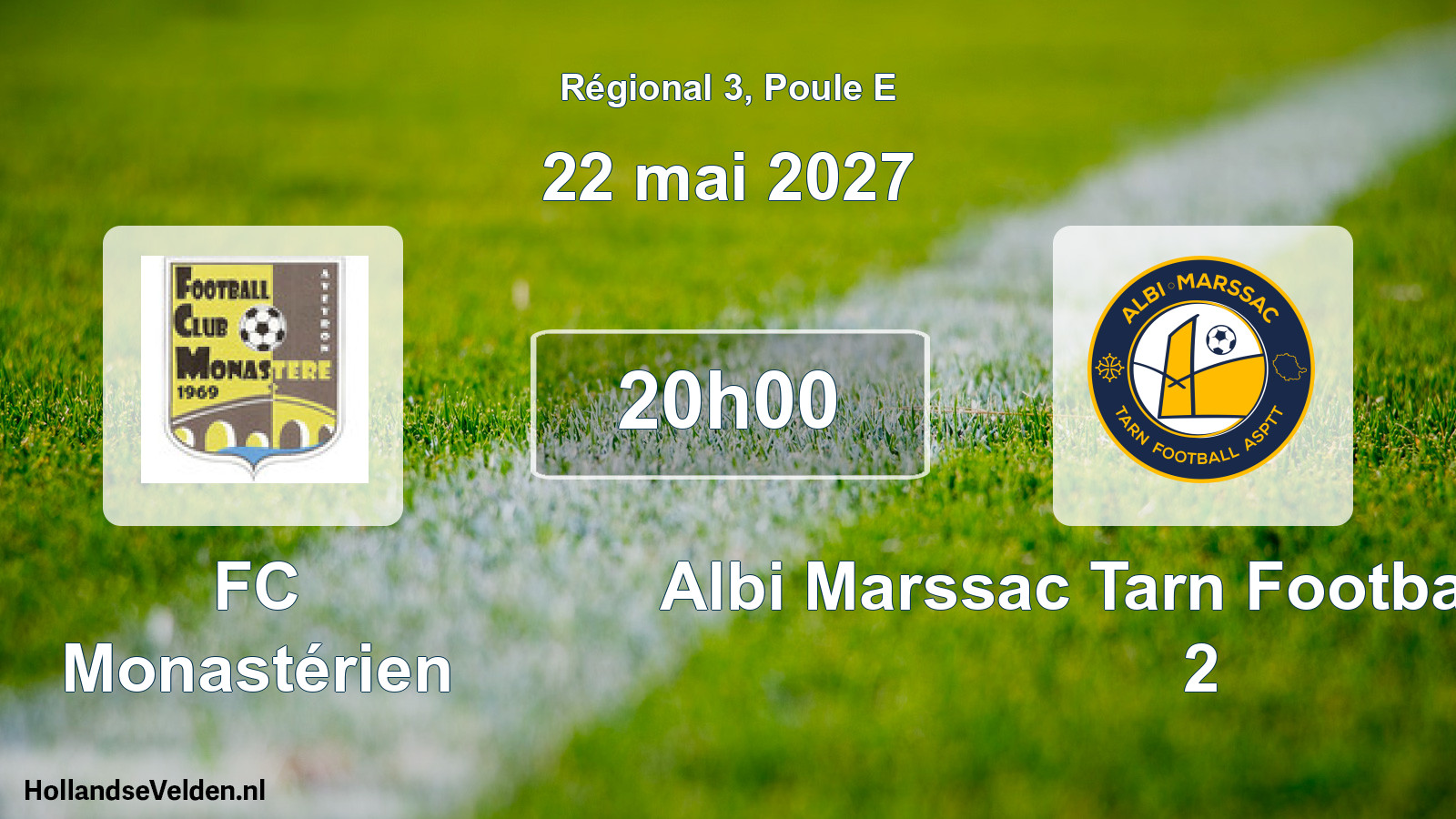 Match programmé: FC Monastérien - Albi Marssac Tarn Football ASPTT 2 (22 mai 2027)