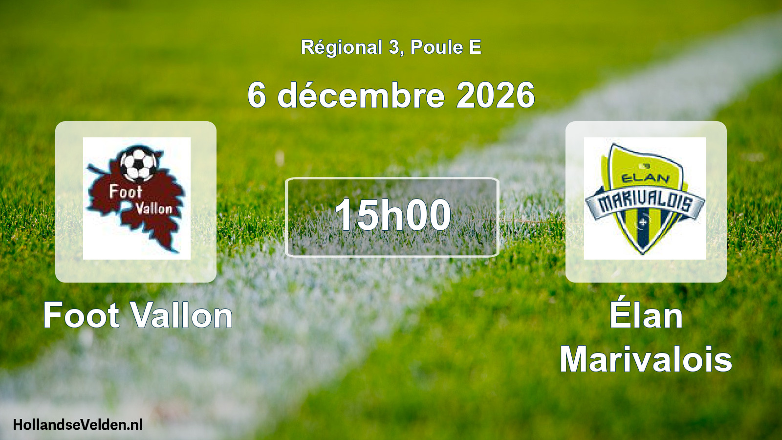 Scheduled Match: Foot Vallon - Élan Marivalois (6 December 2026)