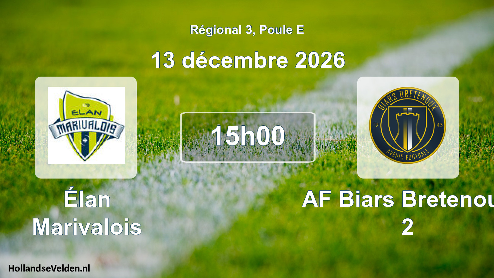 Geplande wedstrijd: Élan Marivalois - AF Biars Bretenoux 2 (13 december 2026)