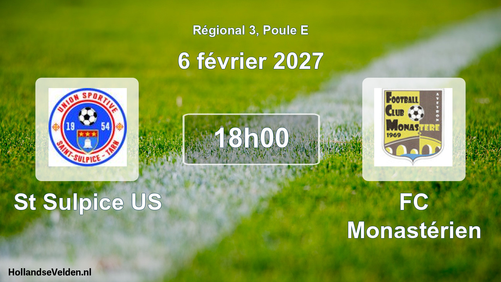 Scheduled Match: St Sulpice US - FC Monastérien (6 February 2027)