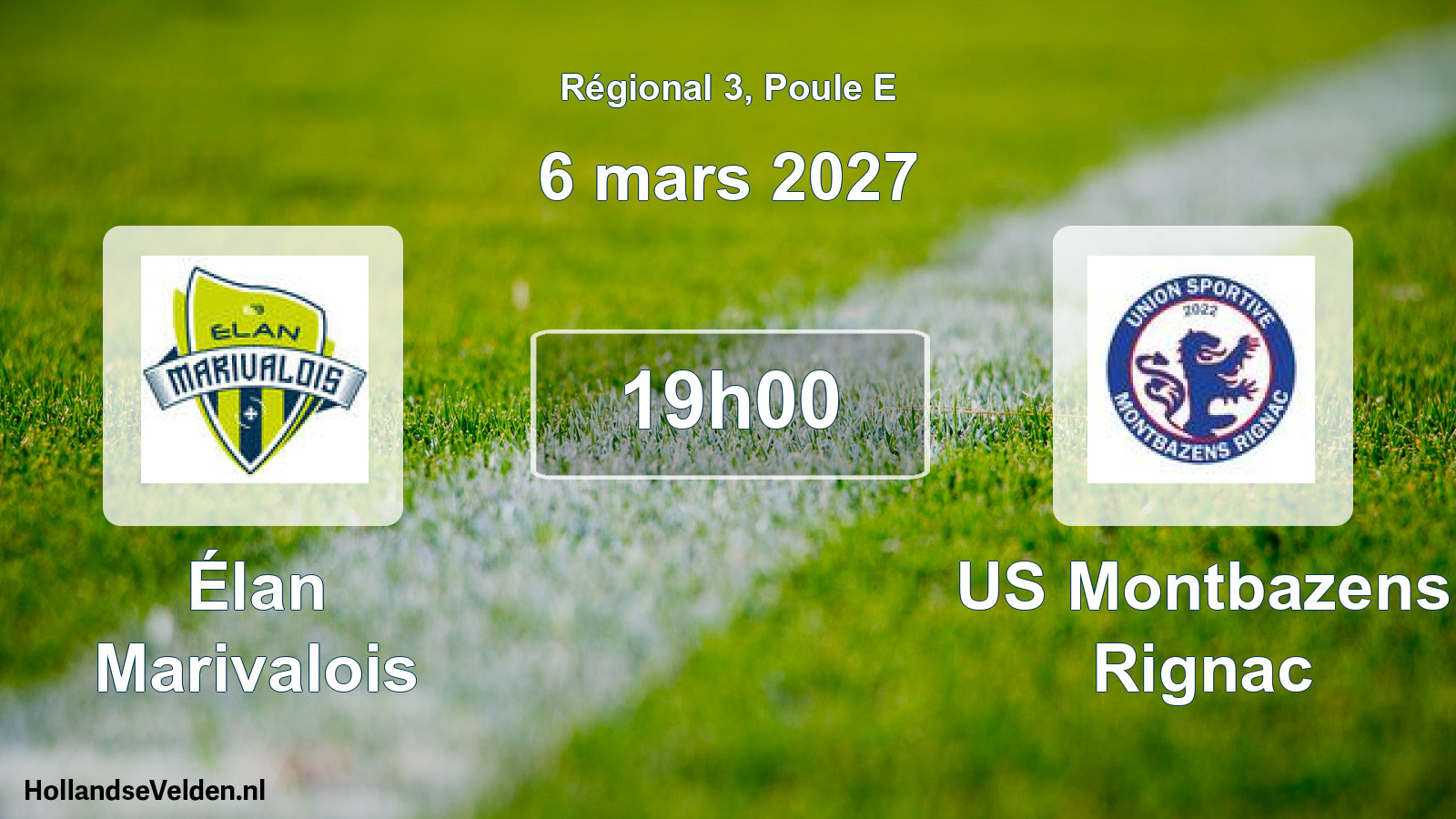 Match programmé: Élan Marivalois - US Montbazens Rignac (6 mars 2027)