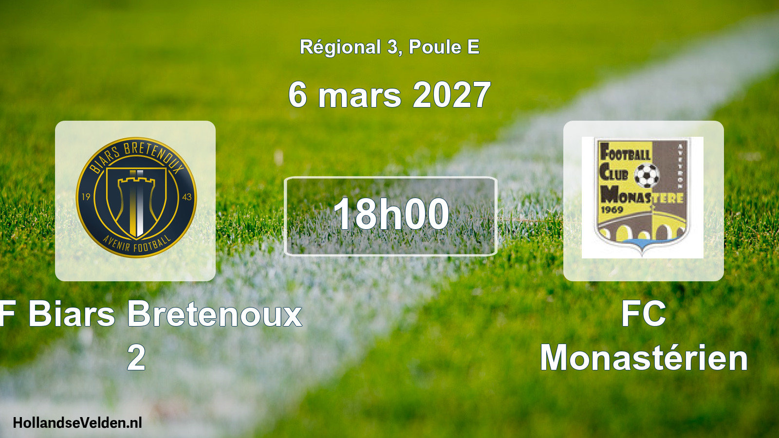 Match programmé: AF Biars Bretenoux 2 - FC Monastérien (6 mars 2027)