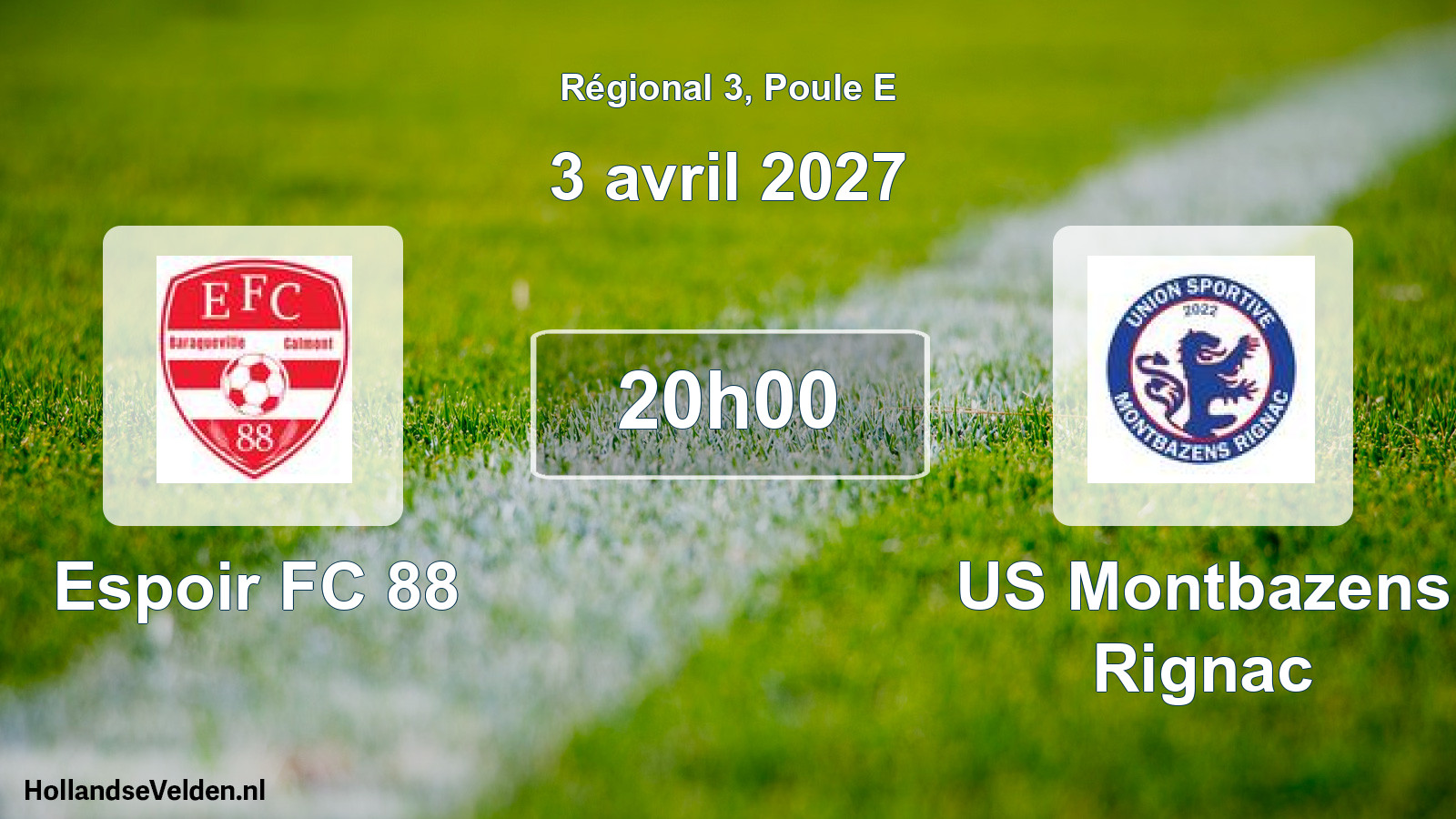 Match programmé: Espoir FC 88 - US Montbazens Rignac (3 avril 2027)