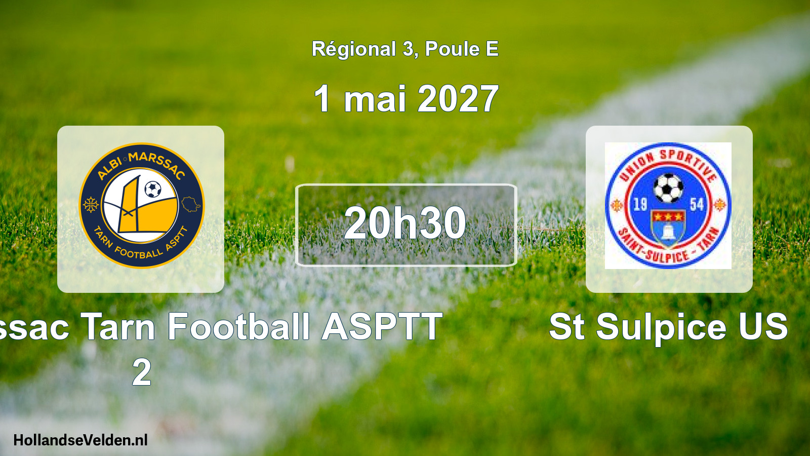 Match programmé: Albi Marssac Tarn Football ASPTT 2 - St Sulpice US (1 mai 2027)
