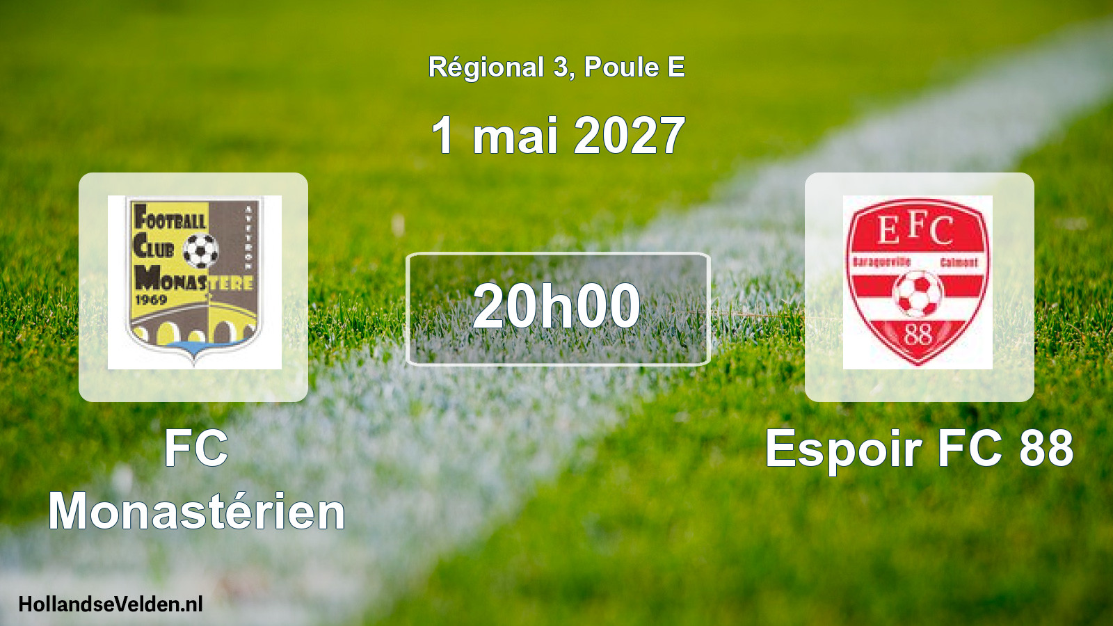Match programmé: FC Monastérien - Espoir FC 88 (1 mai 2027)