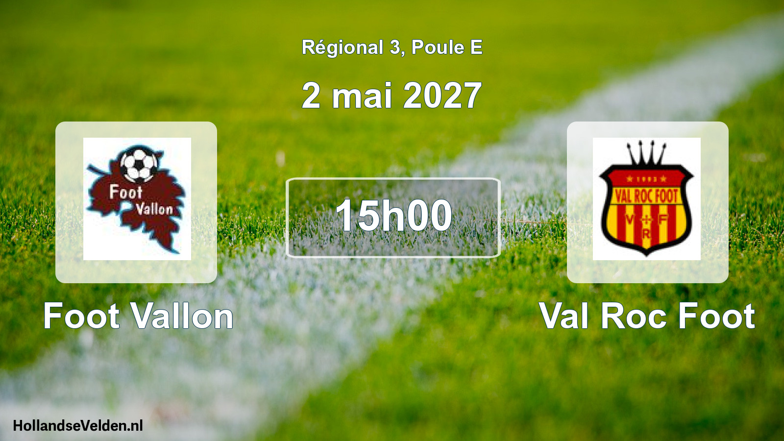 Geplande wedstrijd: Foot Vallon - Val Roc Foot (2 mei 2027)
