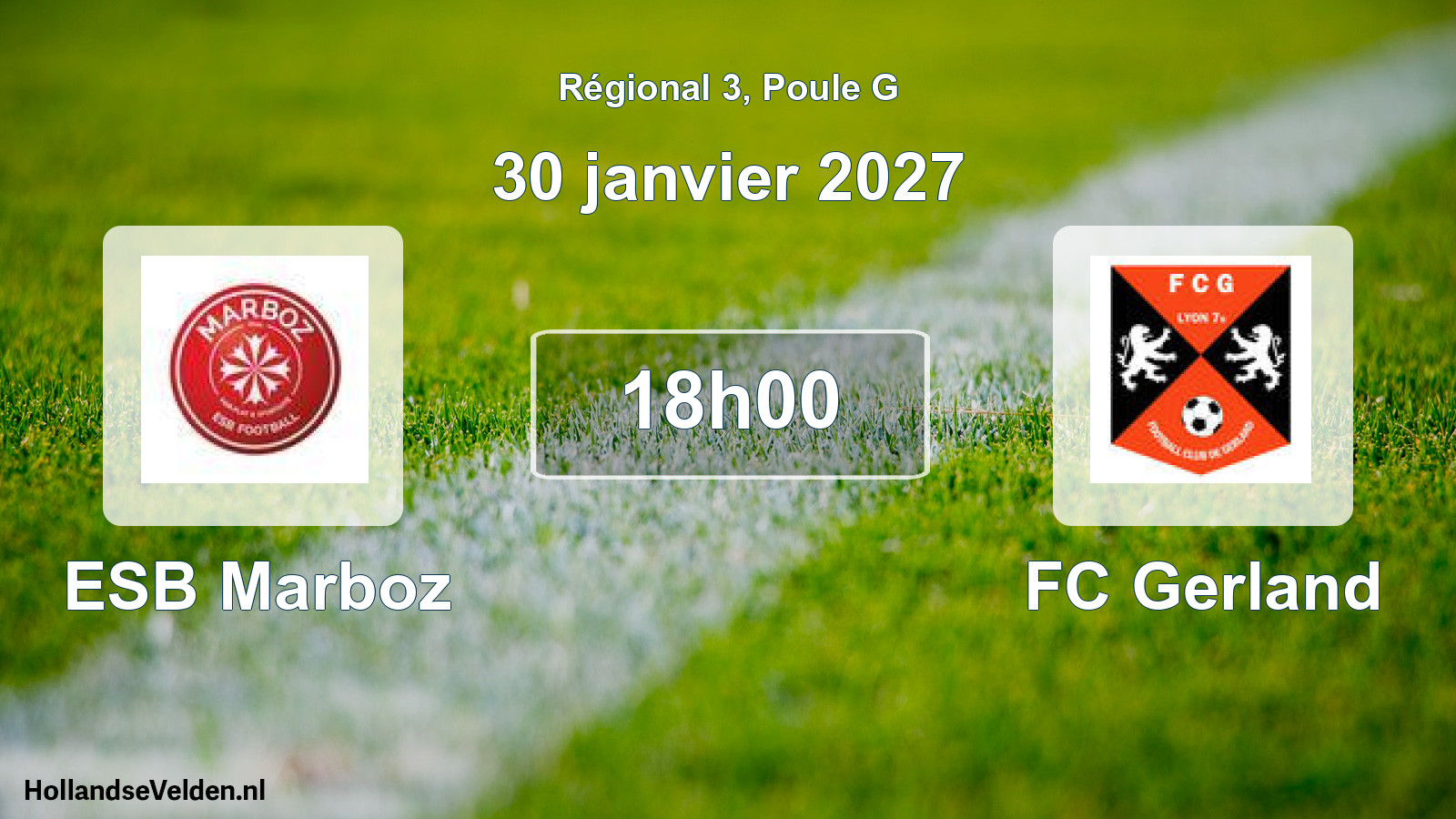 Scheduled Match: ESB Marboz - FC Gerland (30 January 2027)