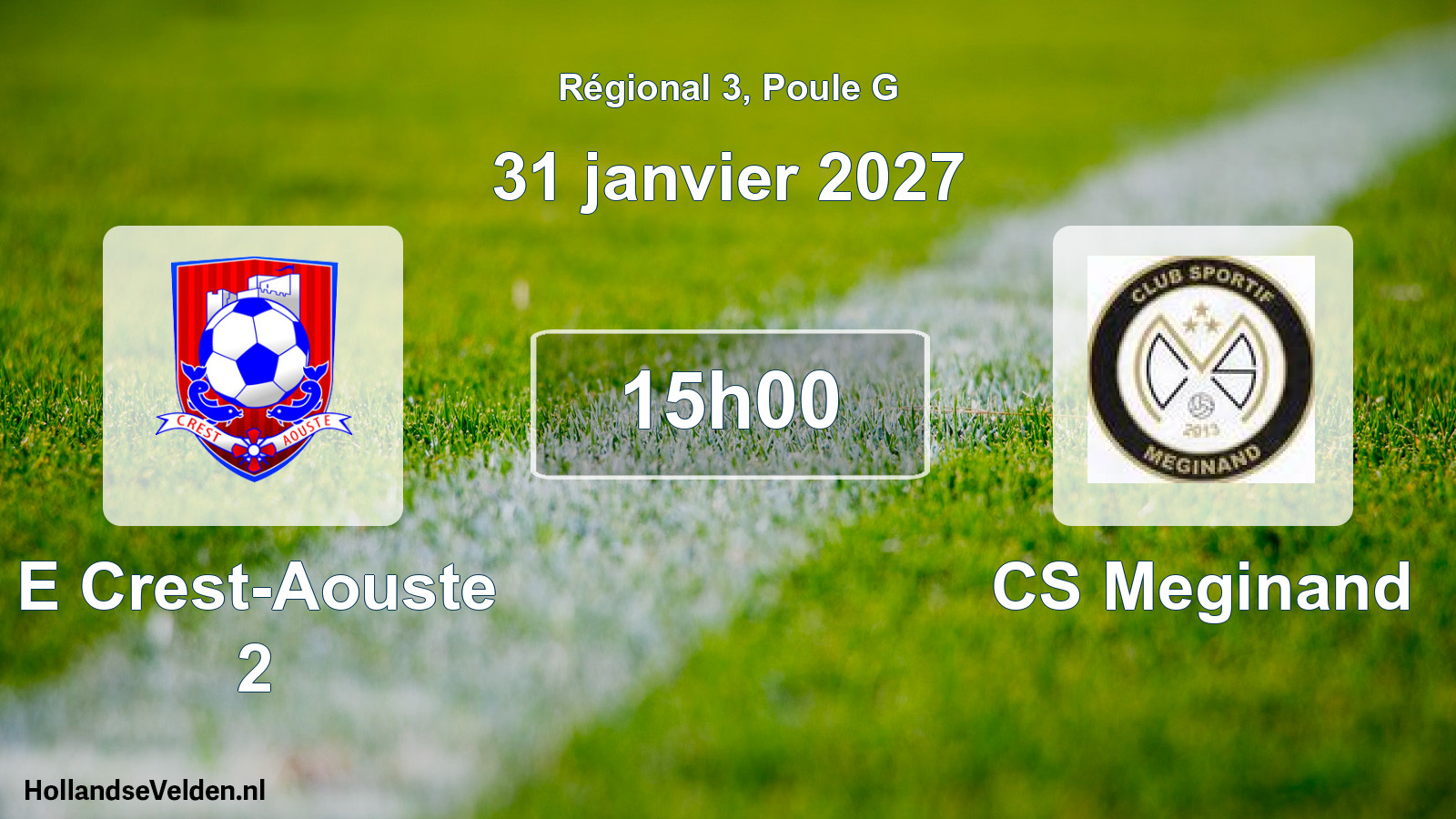 Match programmé: E Crest-Aouste 2 - CS Meginand (31 janvier 2027)