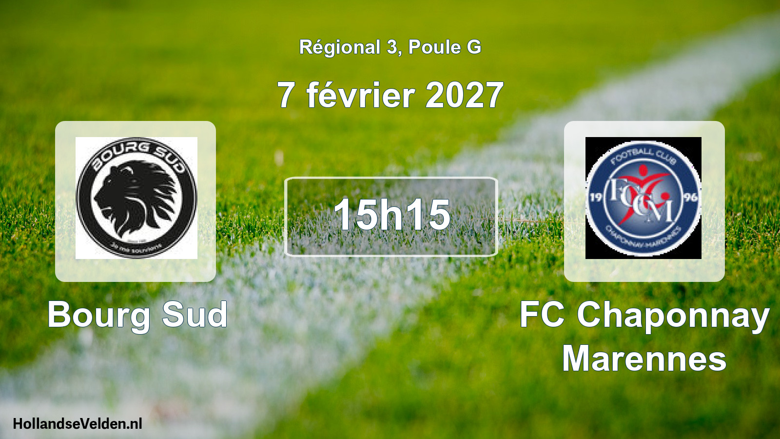 Scheduled Match: Bourg Sud - FC Chaponnay Marennes (7 February 2027)