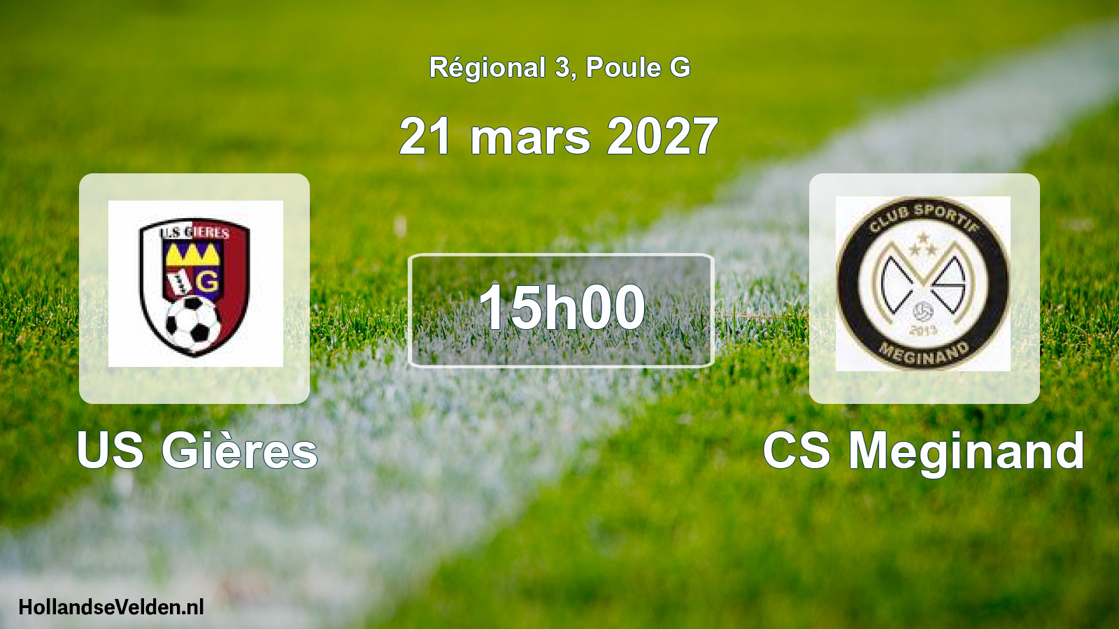 Match programmé: US Gières - CS Meginand (21 mars 2027)