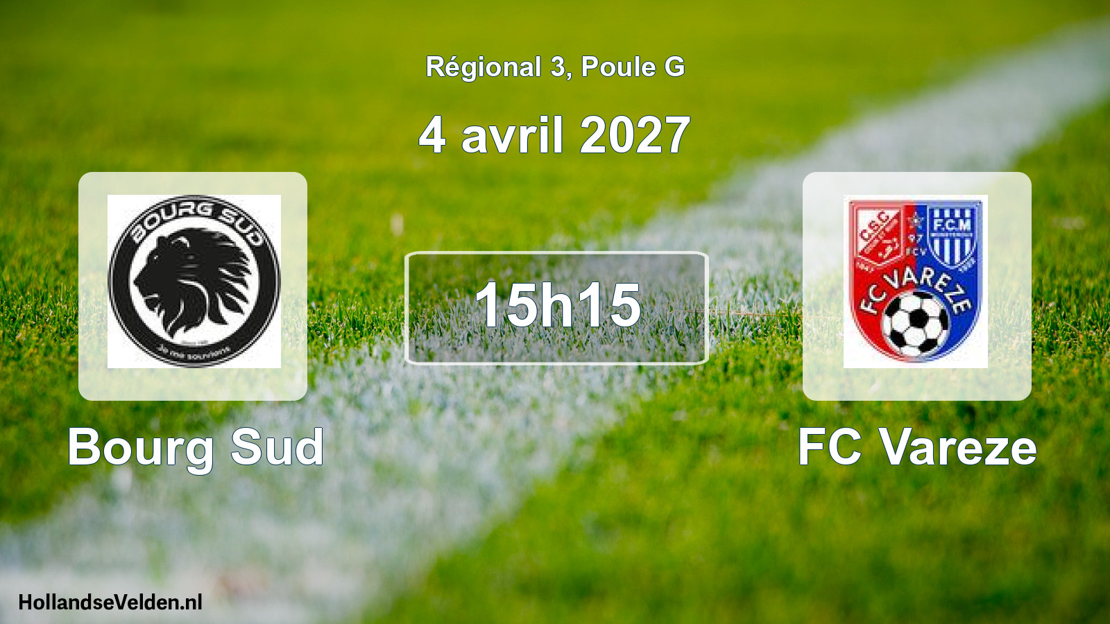 Scheduled Match: Bourg Sud - FC Vareze (4 April 2027)