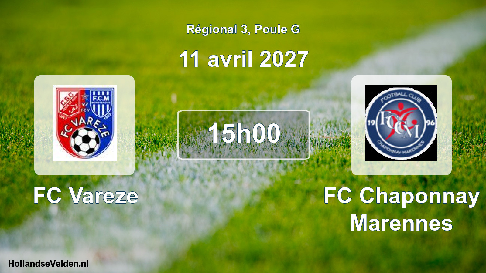 Scheduled Match: FC Vareze - FC Chaponnay Marennes (11 April 2027)