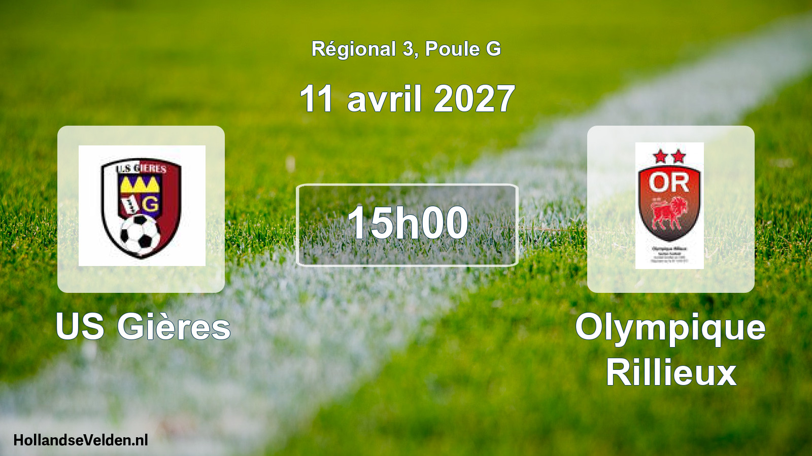 Scheduled Match: US Gières - Olympique Rillieux (11 April 2027)