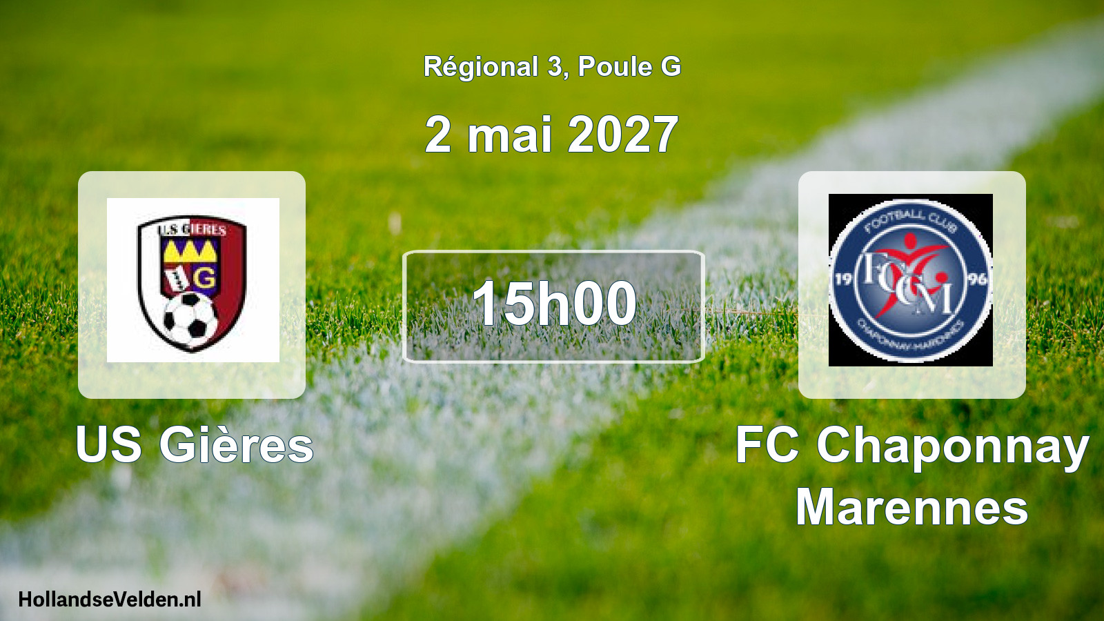 Scheduled Match: US Gières - FC Chaponnay Marennes (2 May 2027)