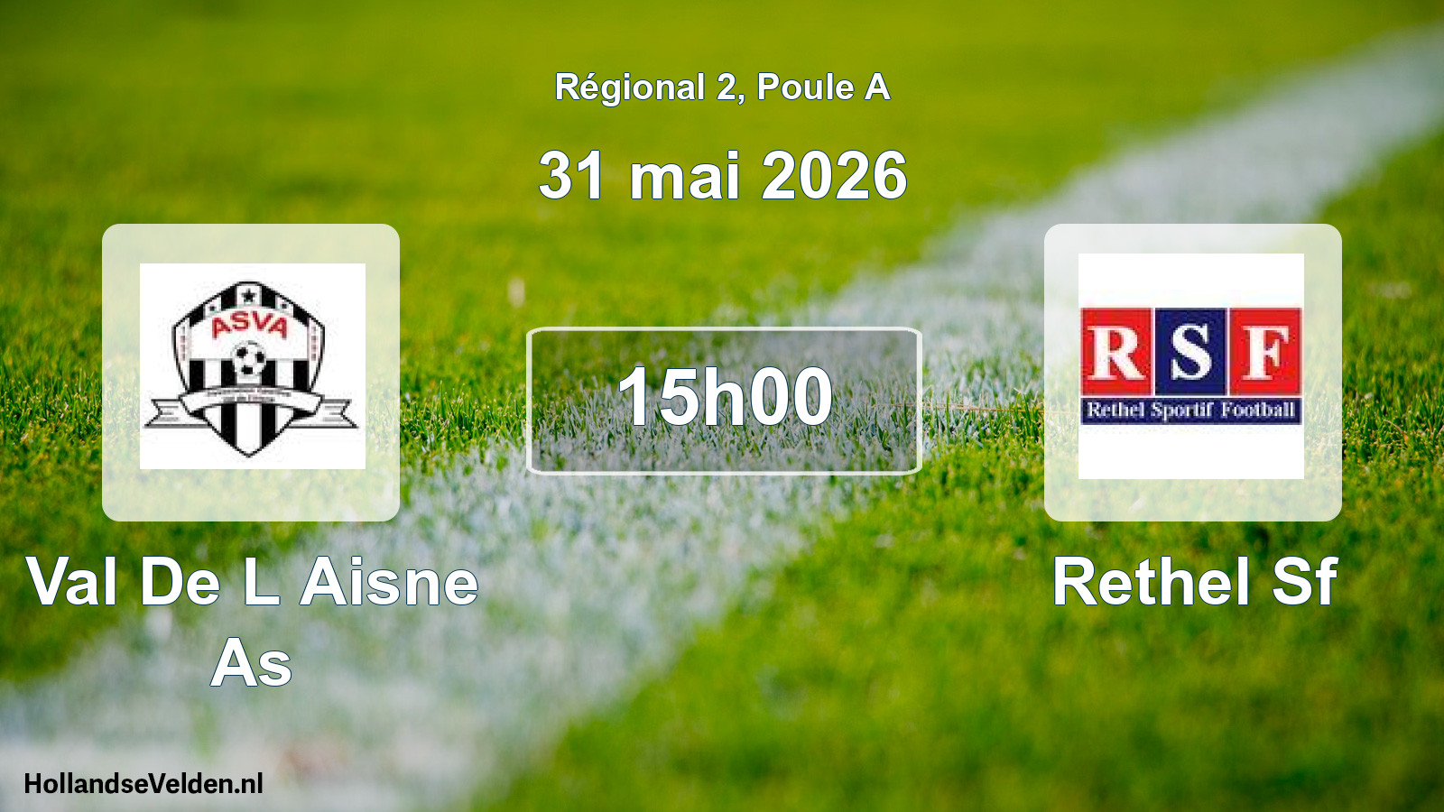 Scheduled Match: Val De L Aisne As - Rethel Sf (31 May 2026)