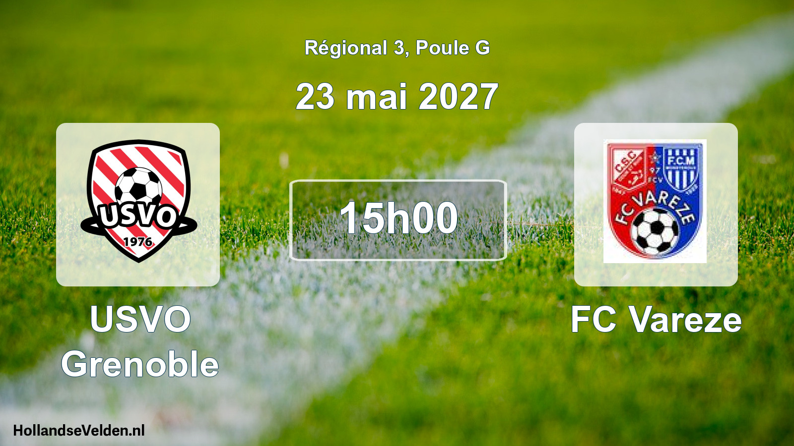 Match programmé: USVO Grenoble - FC Vareze (23 mai 2027)