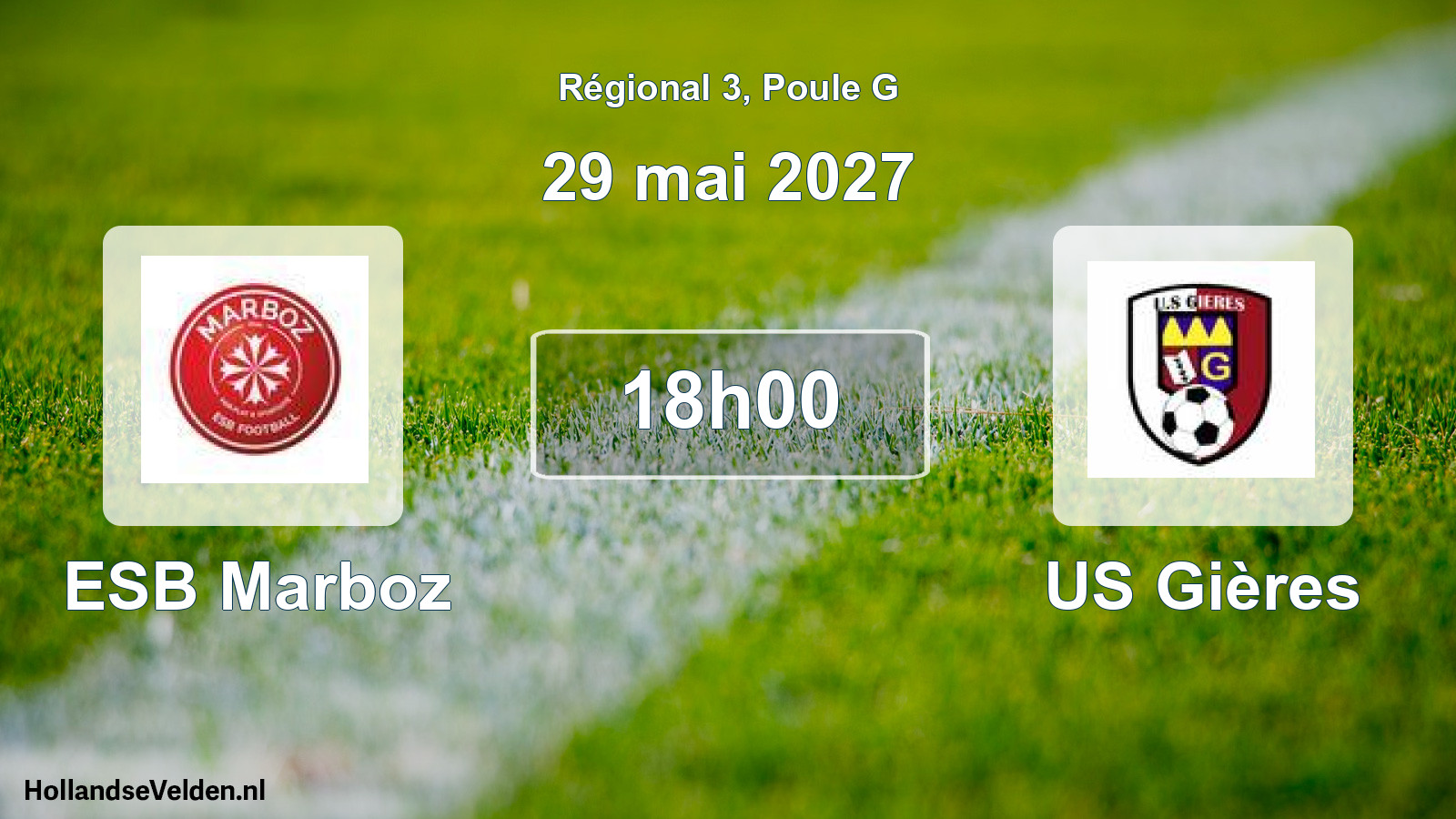 Match programmé: ESB Marboz - US Gières (29 mai 2027)