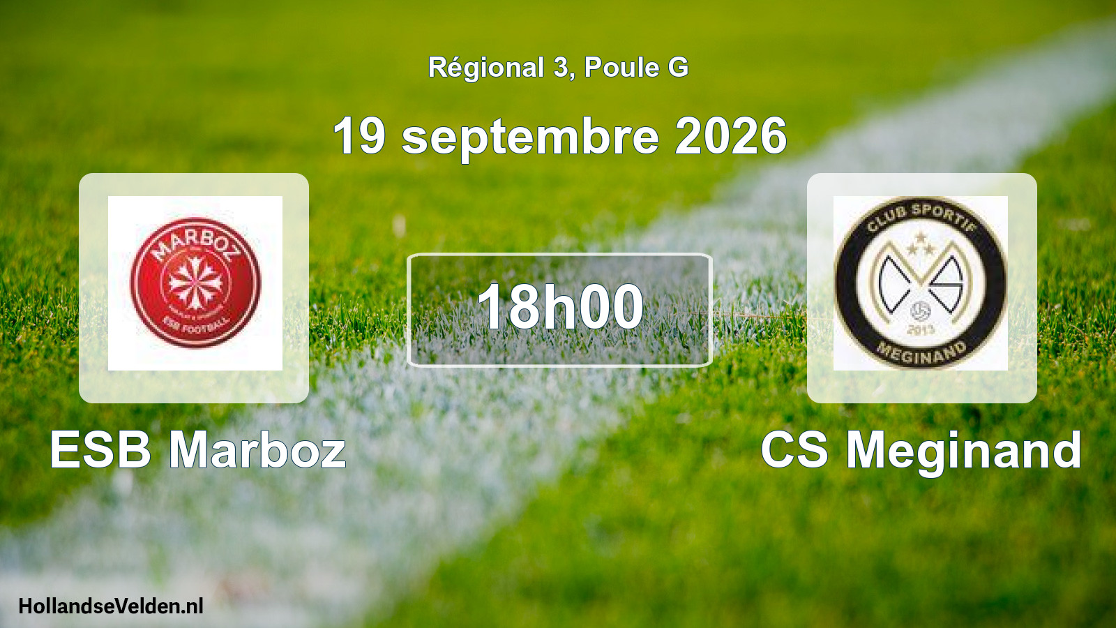 Match programmé: ESB Marboz - CS Meginand (19 septembre 2026)