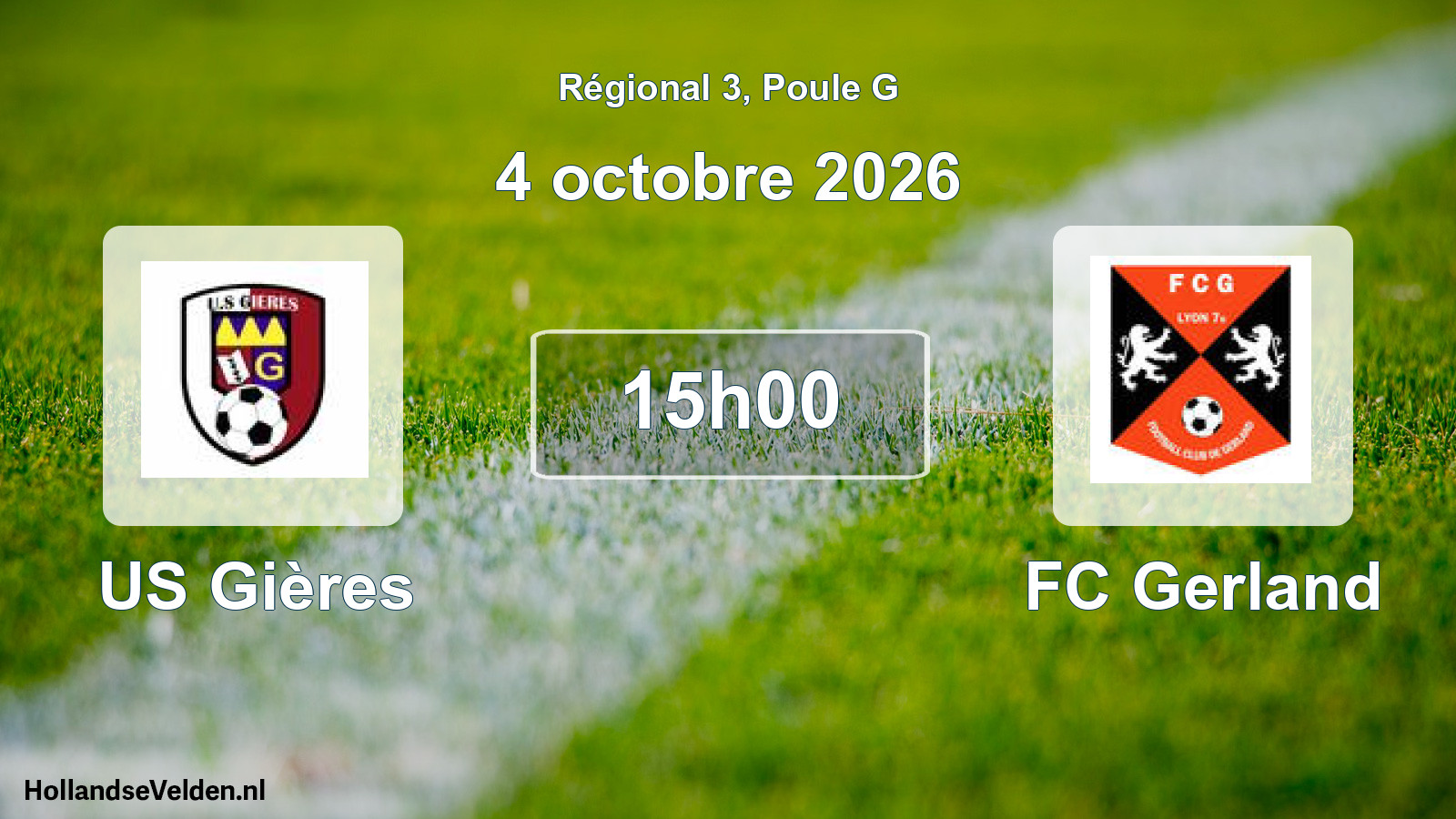 Scheduled Match: US Gières - FC Gerland (4 October 2026)