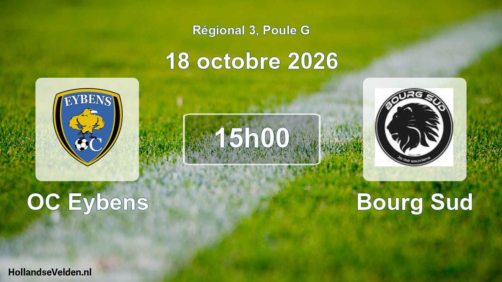 Match programmé: OC Eybens - Bourg Sud (18 octobre 2026)