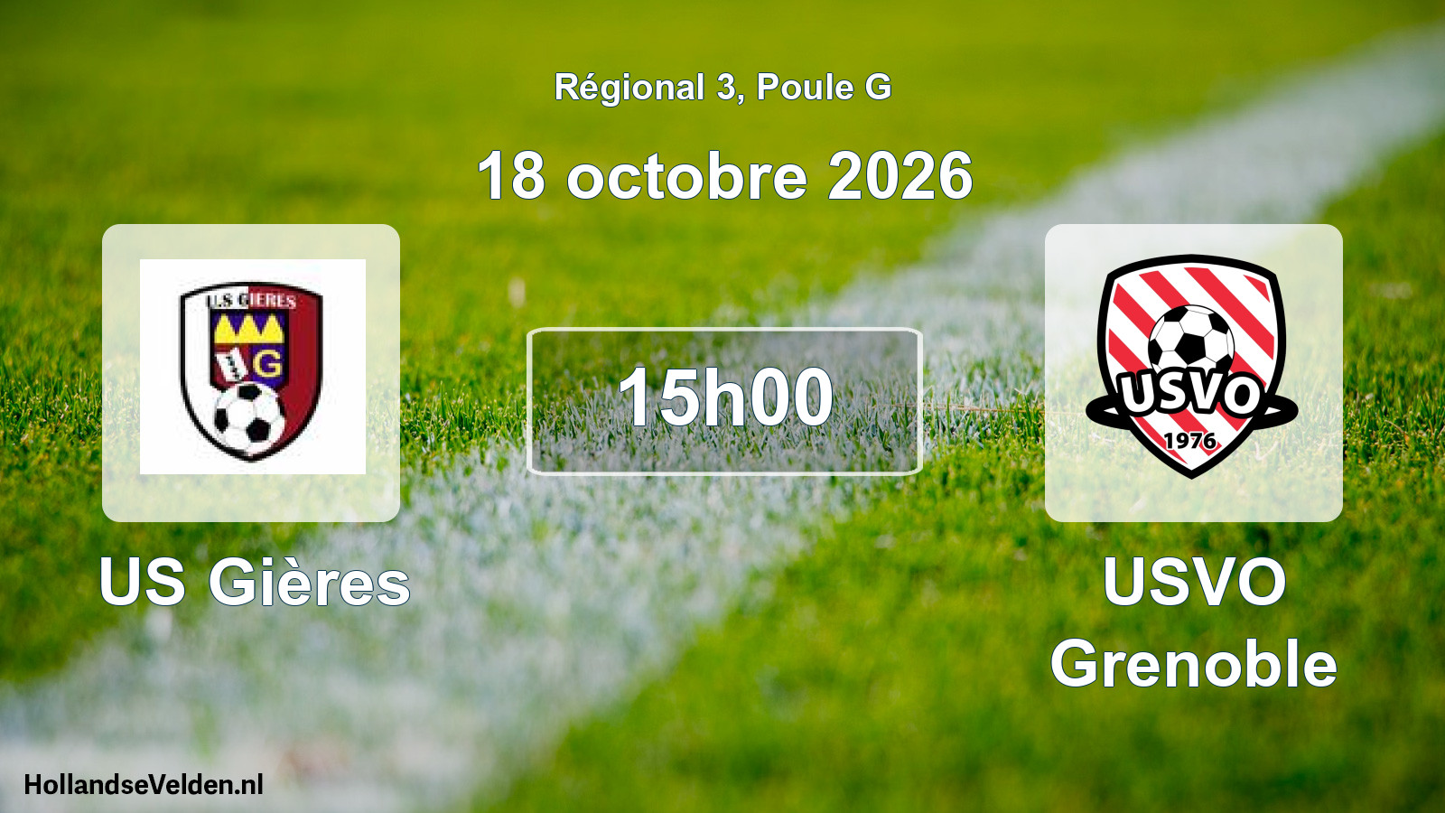 Scheduled Match: US Gières - USVO Grenoble (18 October 2026)