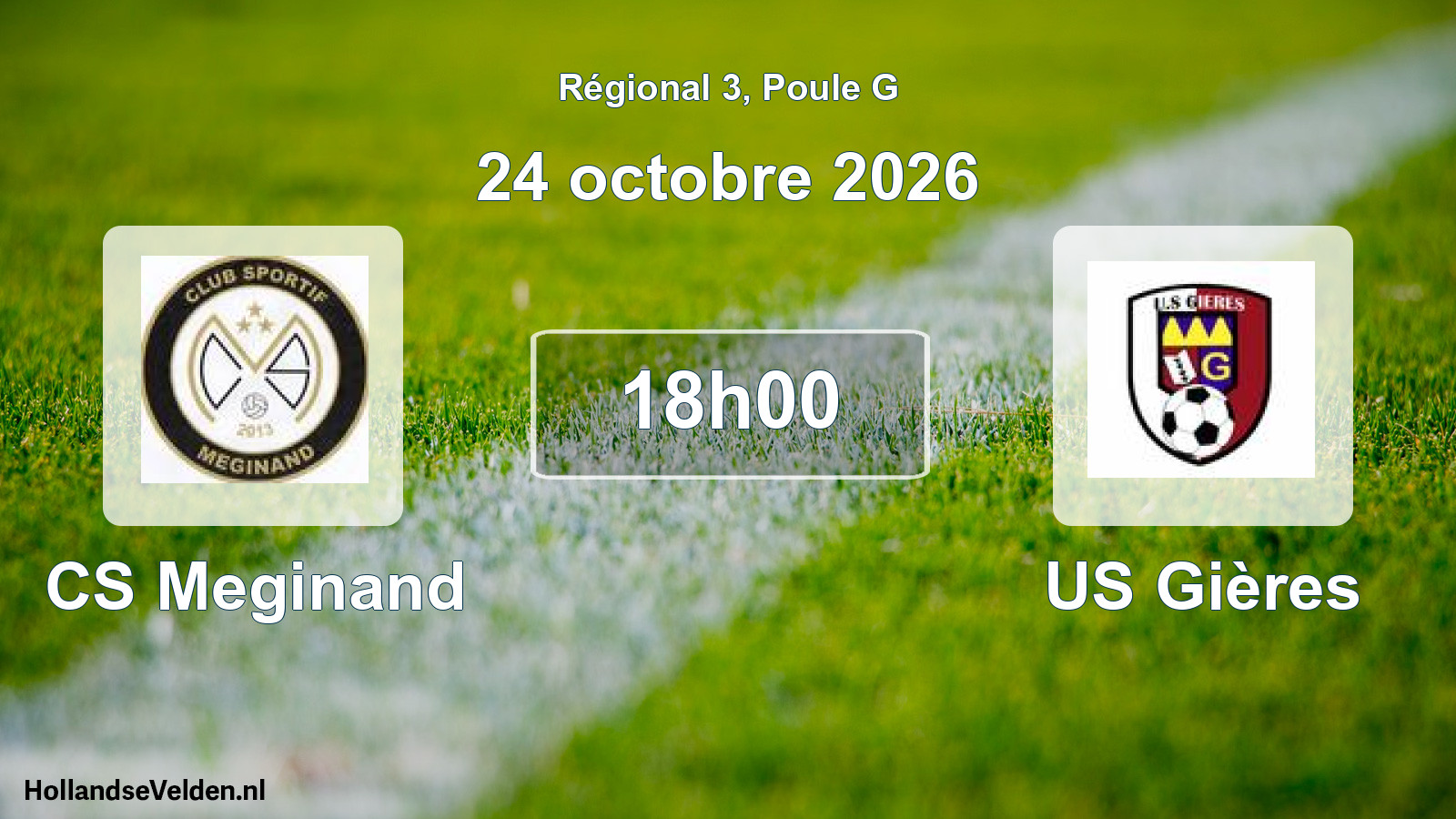 Match programmé: CS Meginand - US Gières (24 octobre 2026)