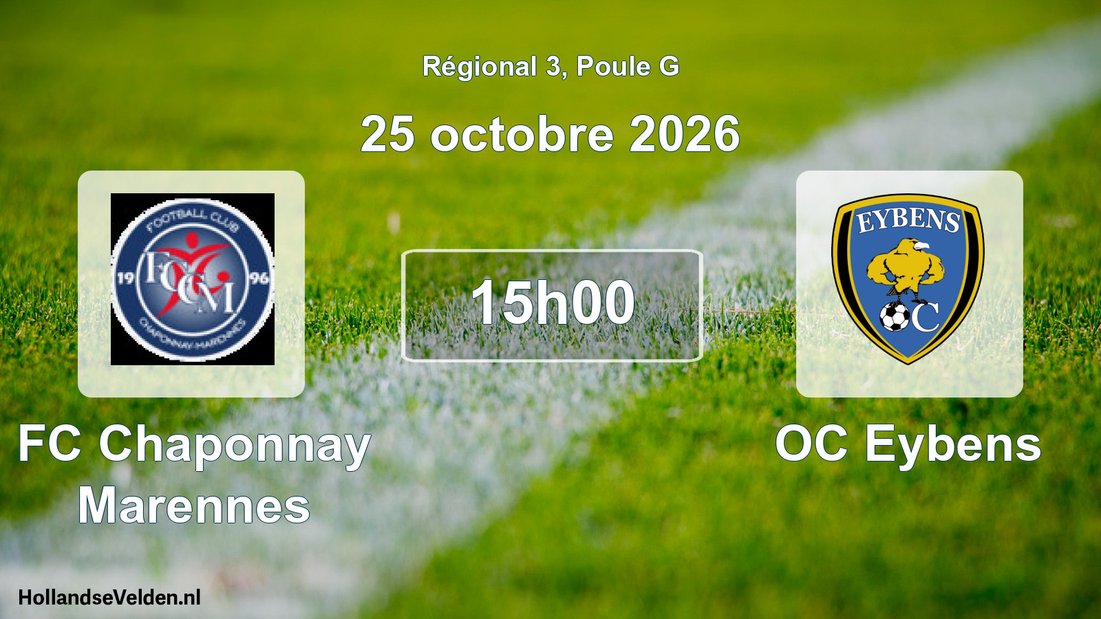 Scheduled Match: FC Chaponnay Marennes - OC Eybens (25 October 2026)