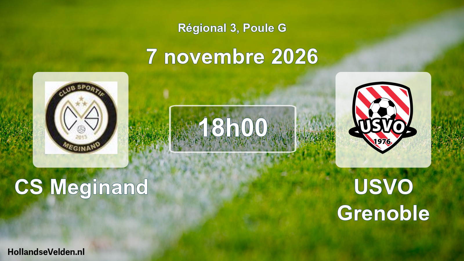 Match programmé: CS Meginand - USVO Grenoble (7 novembre 2026)