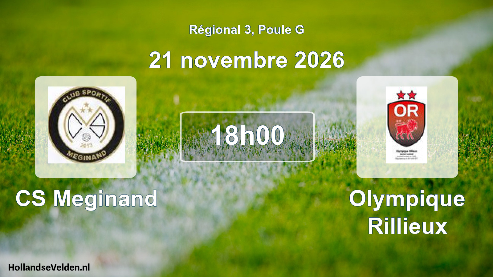 Match programmé: CS Meginand - Olympique Rillieux (21 novembre 2026)