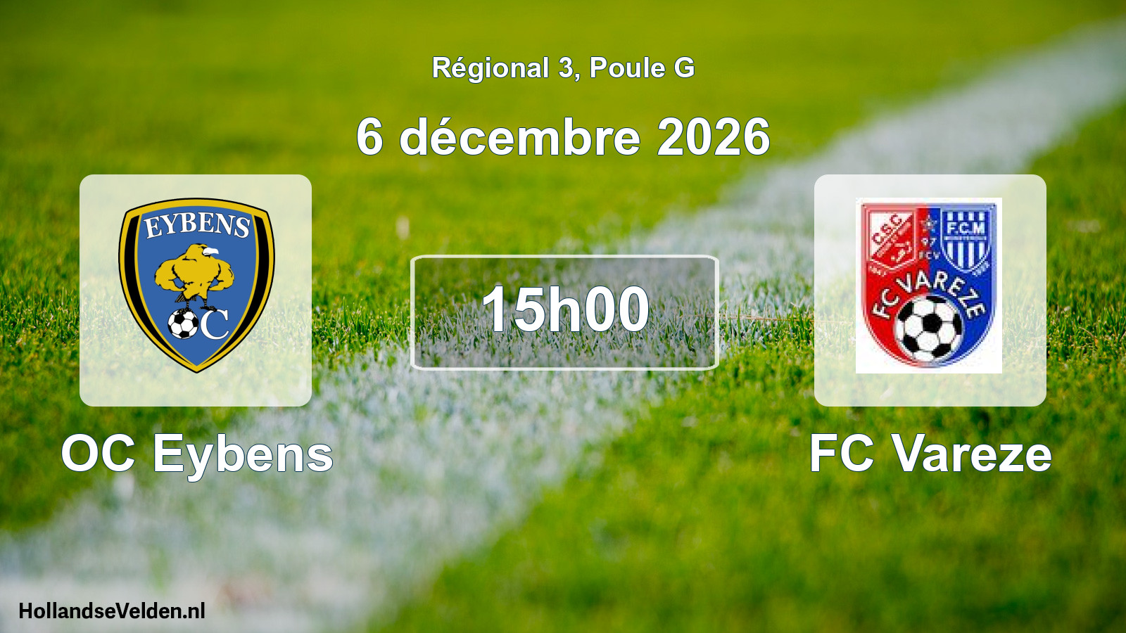 Scheduled Match: OC Eybens - FC Vareze (6 December 2026)