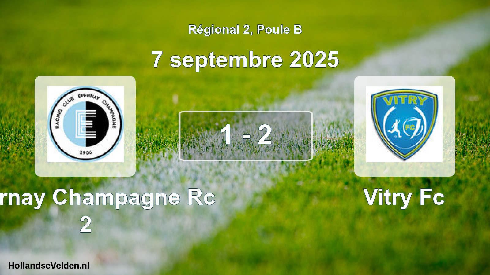Gespeelde wedstrijd: Epernay Champagne Rc 2 - Vitry Fc 1 - 2 (7 september 2025)
