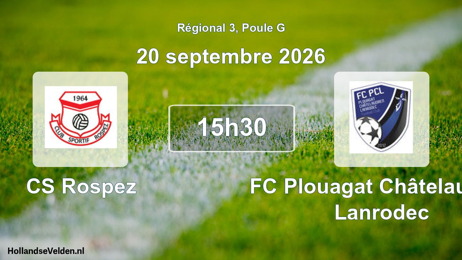 Match programmé: CS Rospez - FC Plouagat Châtelaudren Lanrodec (20 septembre 2026)