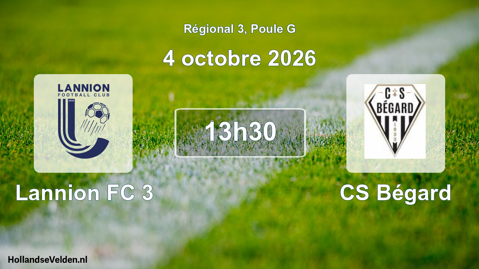 Scheduled Match: Lannion FC 3 - CS Bégard (4 October 2026)