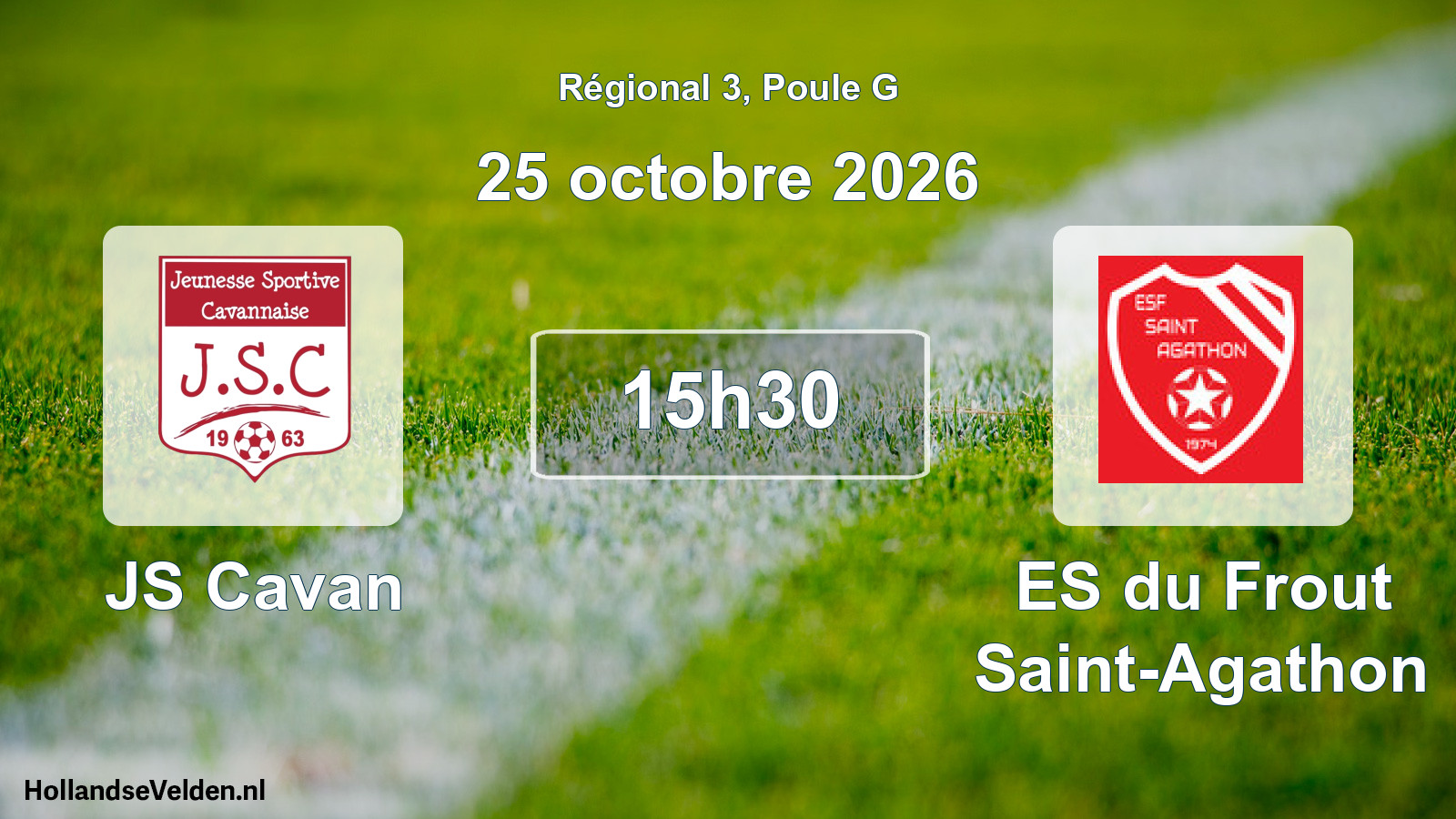 Scheduled Match: JS Cavan - ES du Frout Saint-Agathon (25 October 2026)