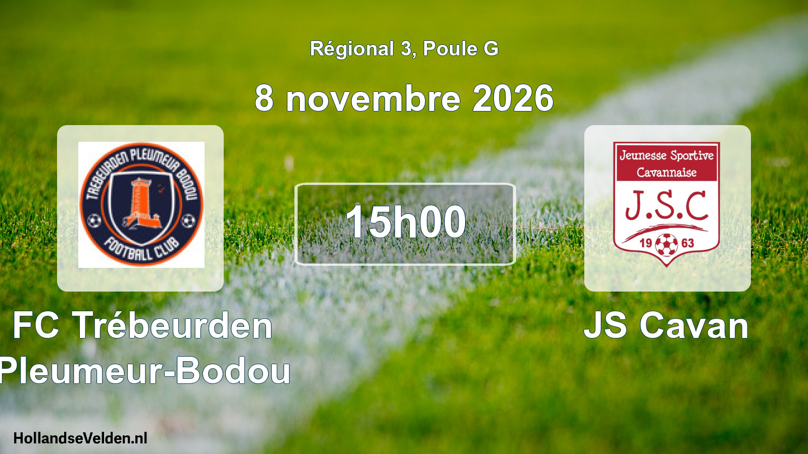 Scheduled Match: FC Trébeurden Pleumeur-Bodou - JS Cavan (8 November 2026)
