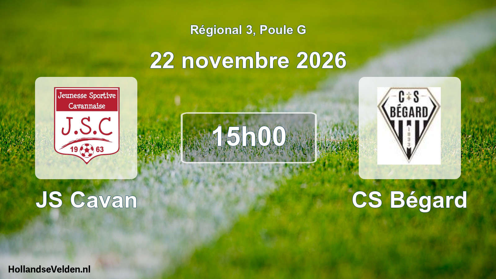 Scheduled Match: JS Cavan - CS Bégard (22 November 2026)