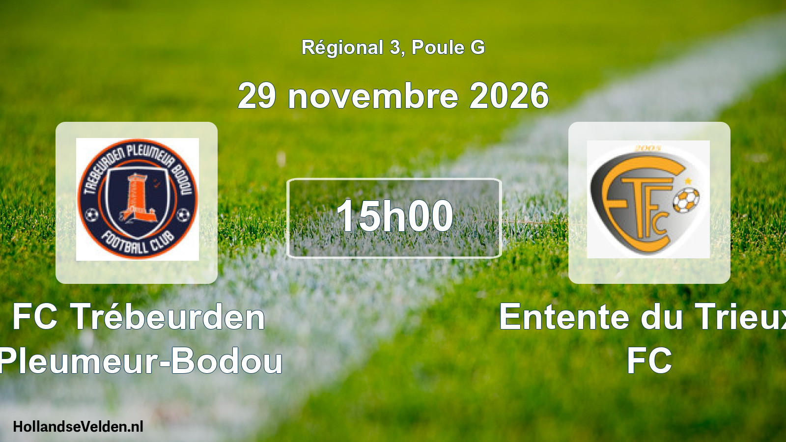 Scheduled Match: FC Trébeurden Pleumeur-Bodou - Entente du Trieux FC (29 November 2026)