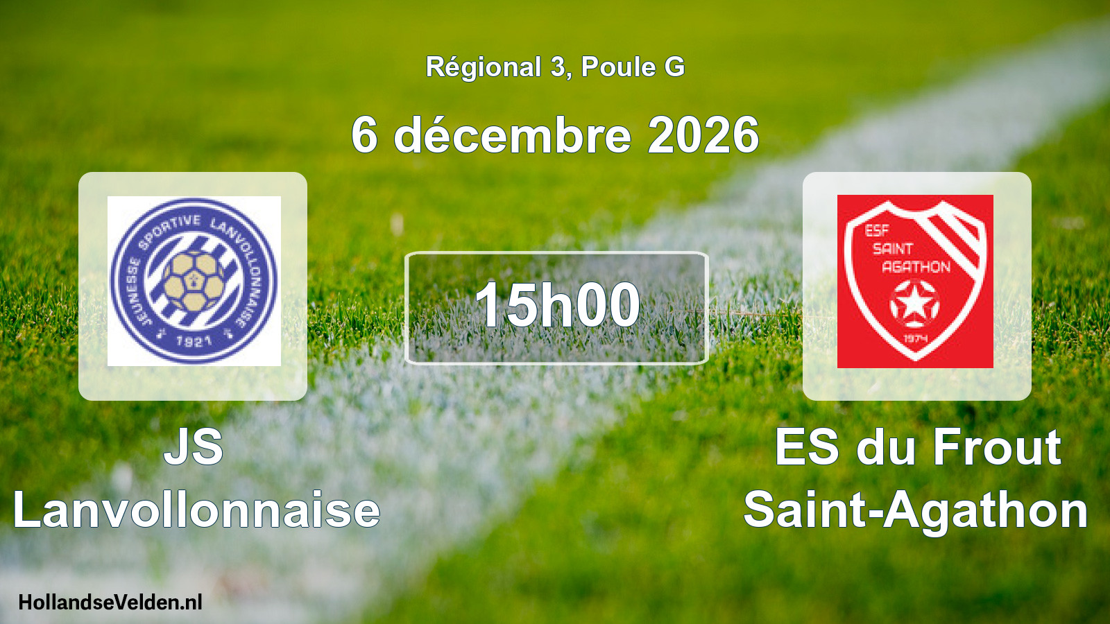 Scheduled Match: JS Lanvollonnaise - ES du Frout Saint-Agathon (6 December 2026)