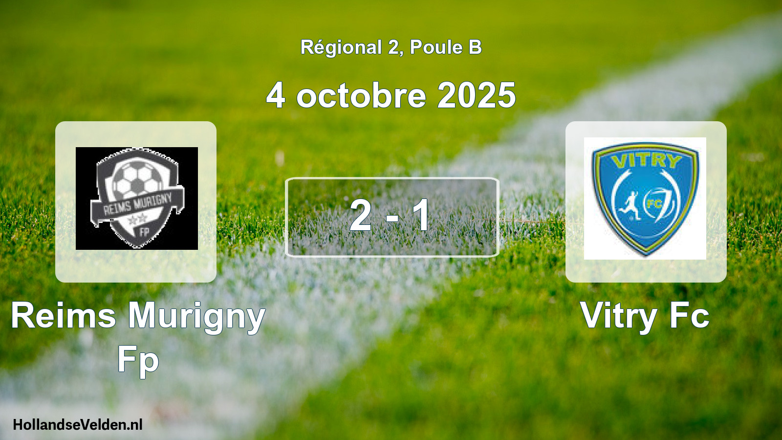 Gespeelde wedstrijd: Reims Murigny Fp - Vitry Fc 2 - 1 (4 oktober 2025)