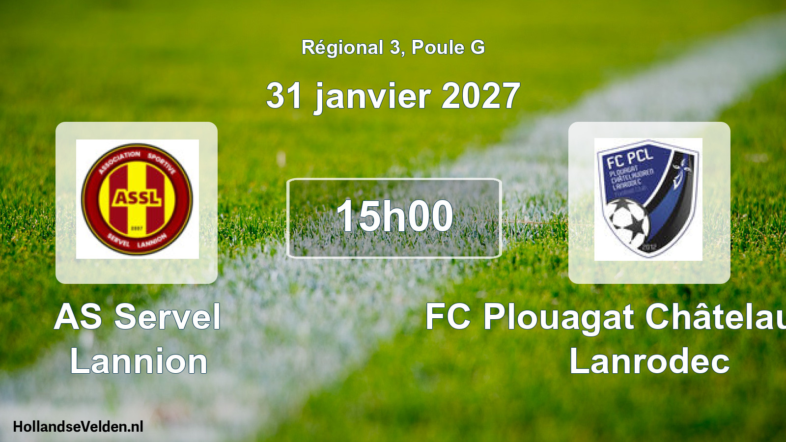 Scheduled Match: AS Servel Lannion - FC Plouagat Châtelaudren Lanrodec (31 January 2027)