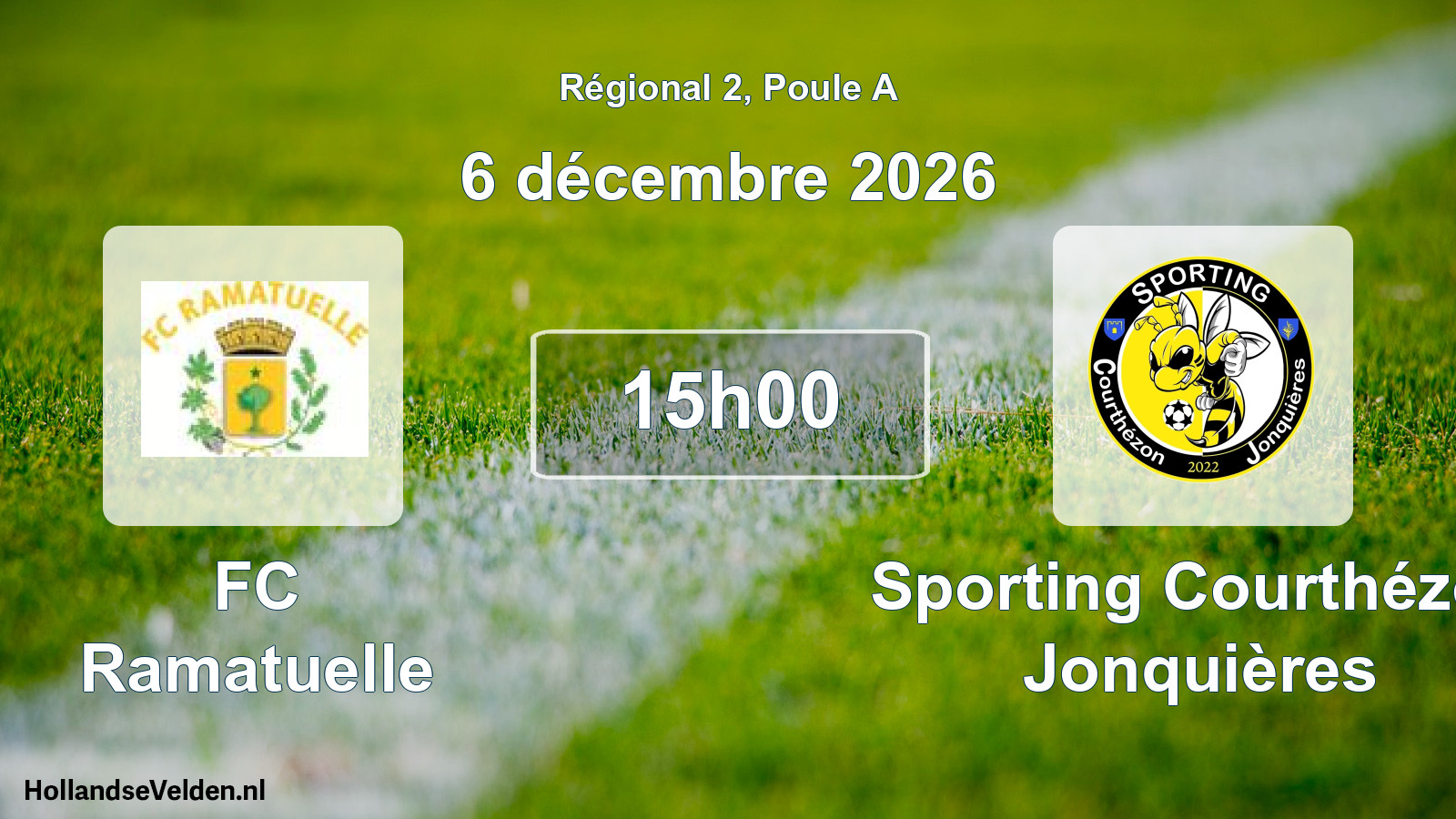 Scheduled Match: FC Ramatuelle - Sporting Courthézon Jonquières (6 December 2026)