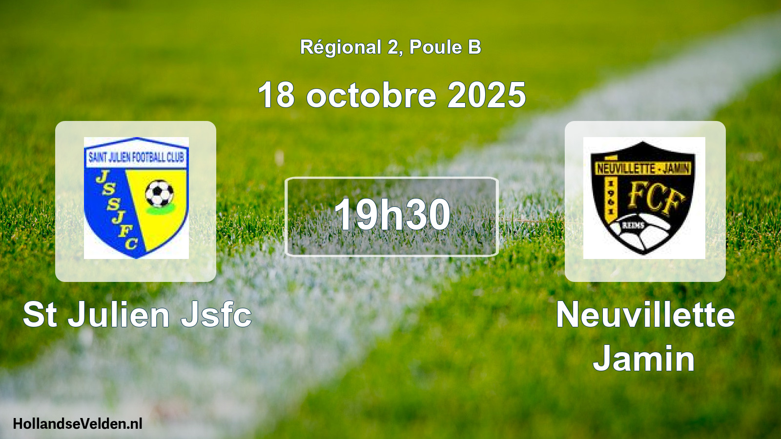 Geplande wedstrijd: St Julien Jsfc - Neuvillette Jamin (18 octobre 2025)