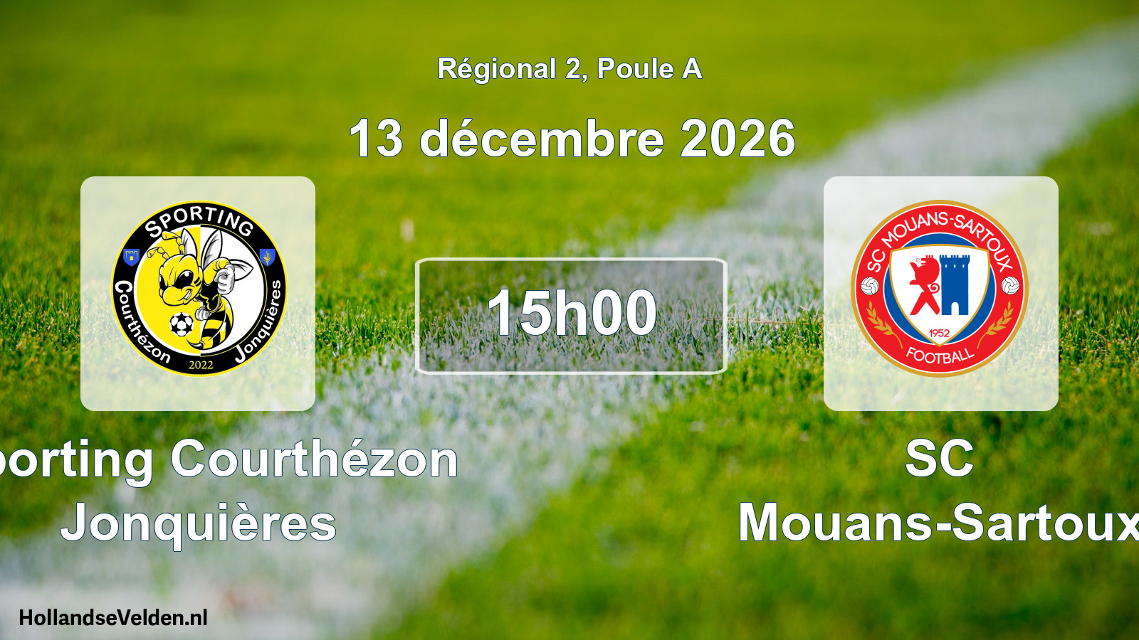 Scheduled Match: Sporting Courthézon Jonquières - SC Mouans-Sartoux (13 December 2026)