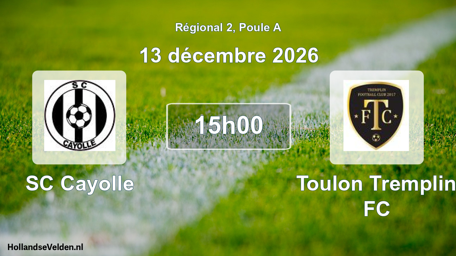 Scheduled Match: SC Cayolle - Toulon Tremplin FC (13 December 2026)