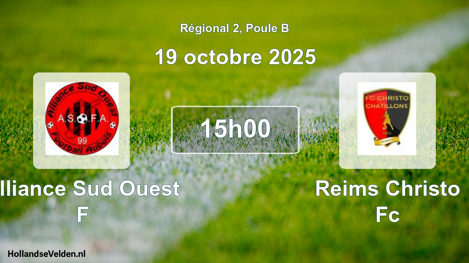 Scheduled Match: Alliance Sud Ouest F - Reims Christo Fc (19 October 2025)