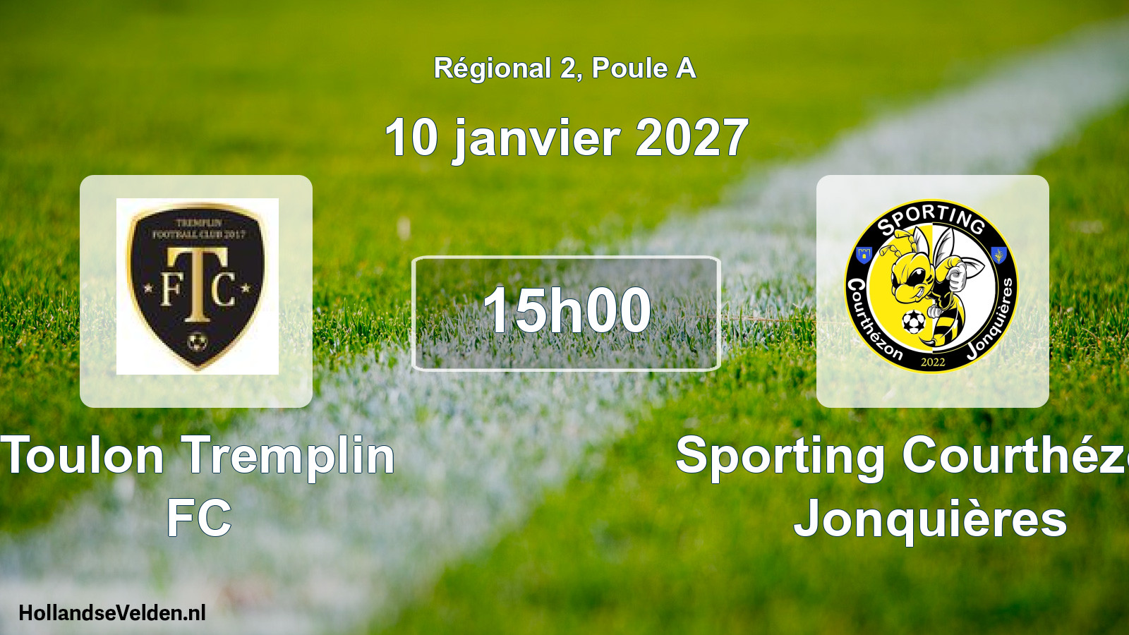Match programmé: Toulon Tremplin FC - Sporting Courthézon Jonquières (10 janvier 2027)