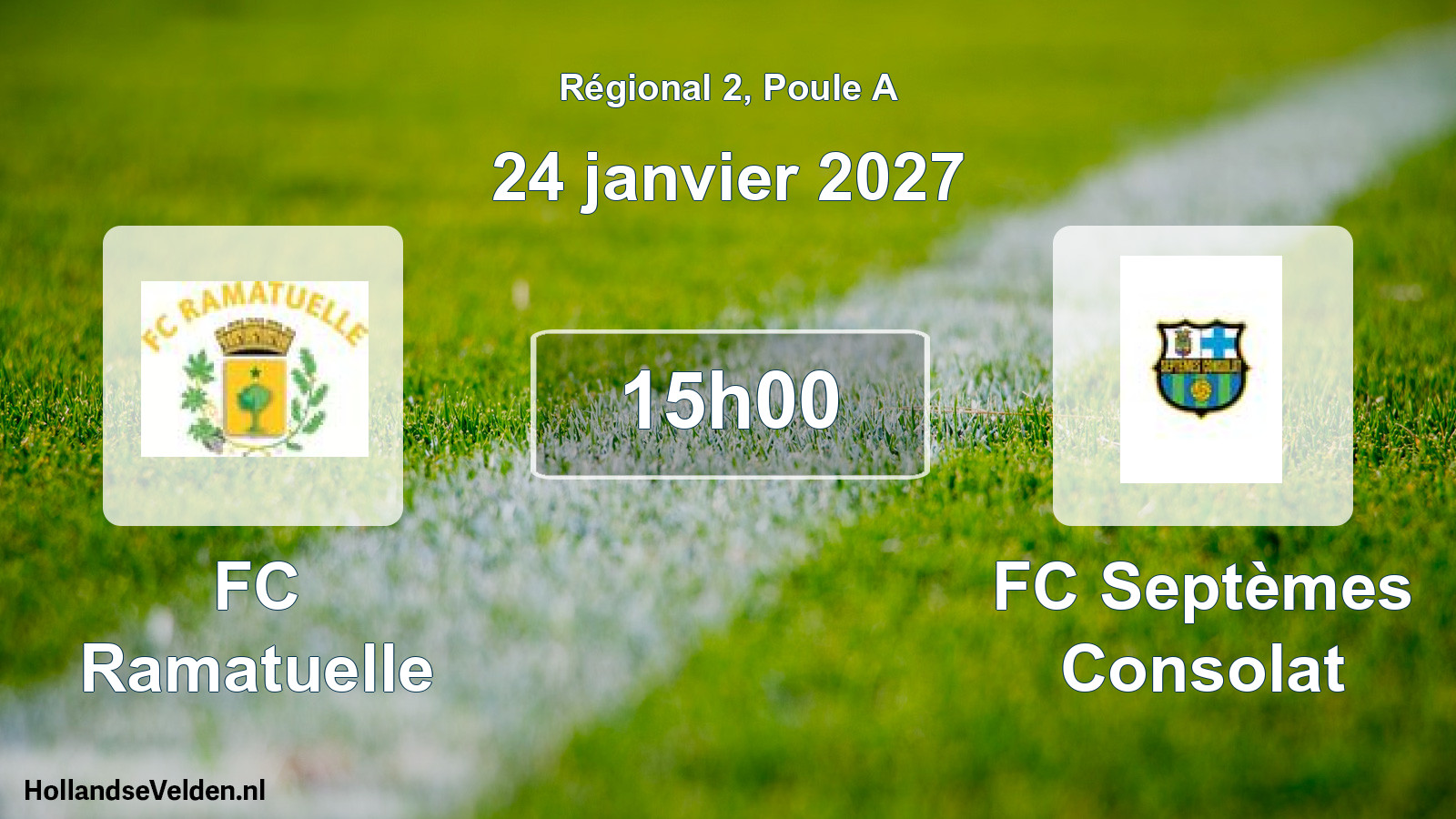 Scheduled Match: FC Ramatuelle - FC Septèmes Consolat (24 January 2027)