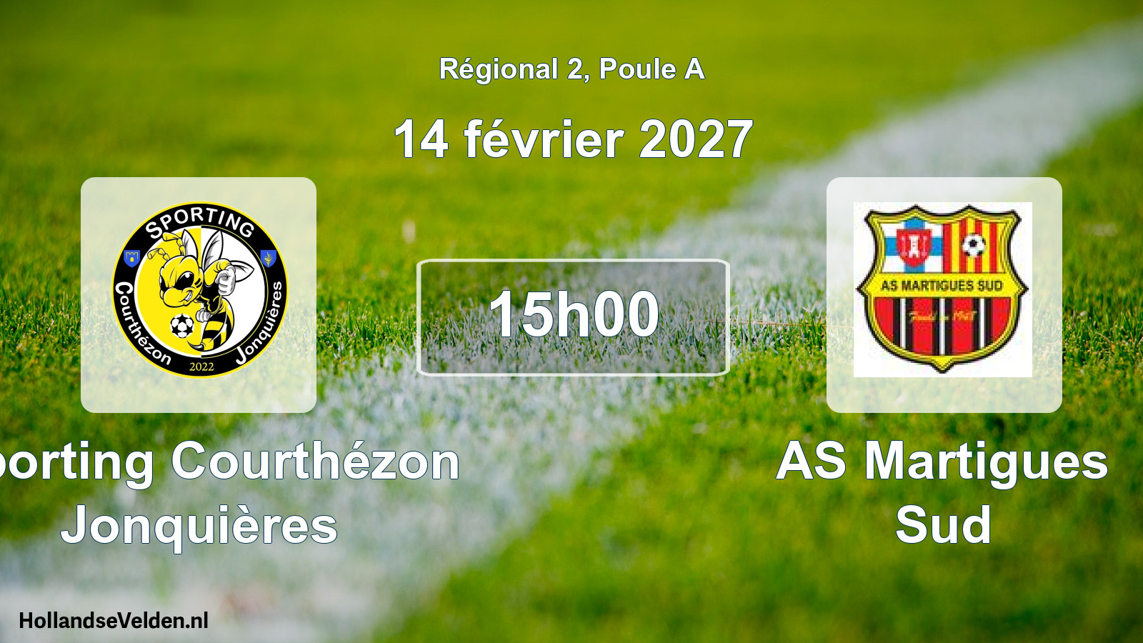 Scheduled Match: Sporting Courthézon Jonquières - AS Martigues Sud (14 February 2027)