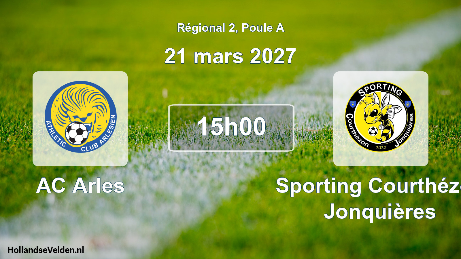 Scheduled Match: AC Arles - Sporting Courthézon Jonquières (21 March 2027)